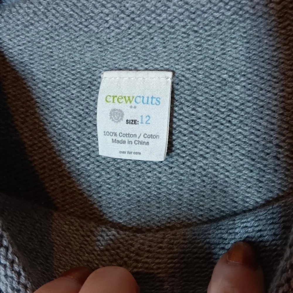 Crewcuts J Crew Sweater 12 Navy Gray
